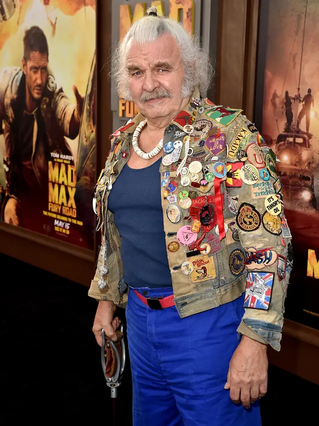Aktor Hugh Keays-Byrne menghadiri premier Mad Max: Fury Road di TCL Chinese Theatre, Hollywood, California, pada 7 May 2015. (Kevin Winter/Getty Images/AFP_