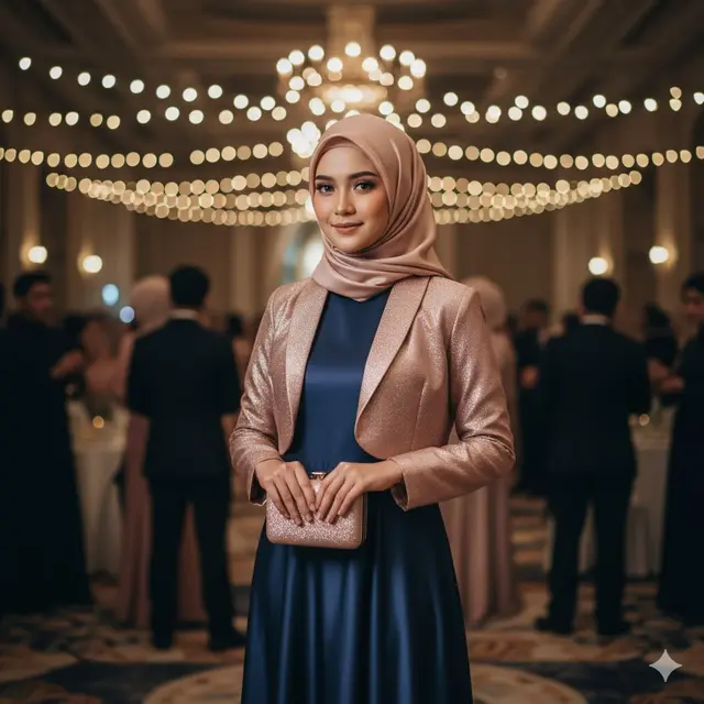 Blazer Crop Shimmery (Rose Gold/Silver)