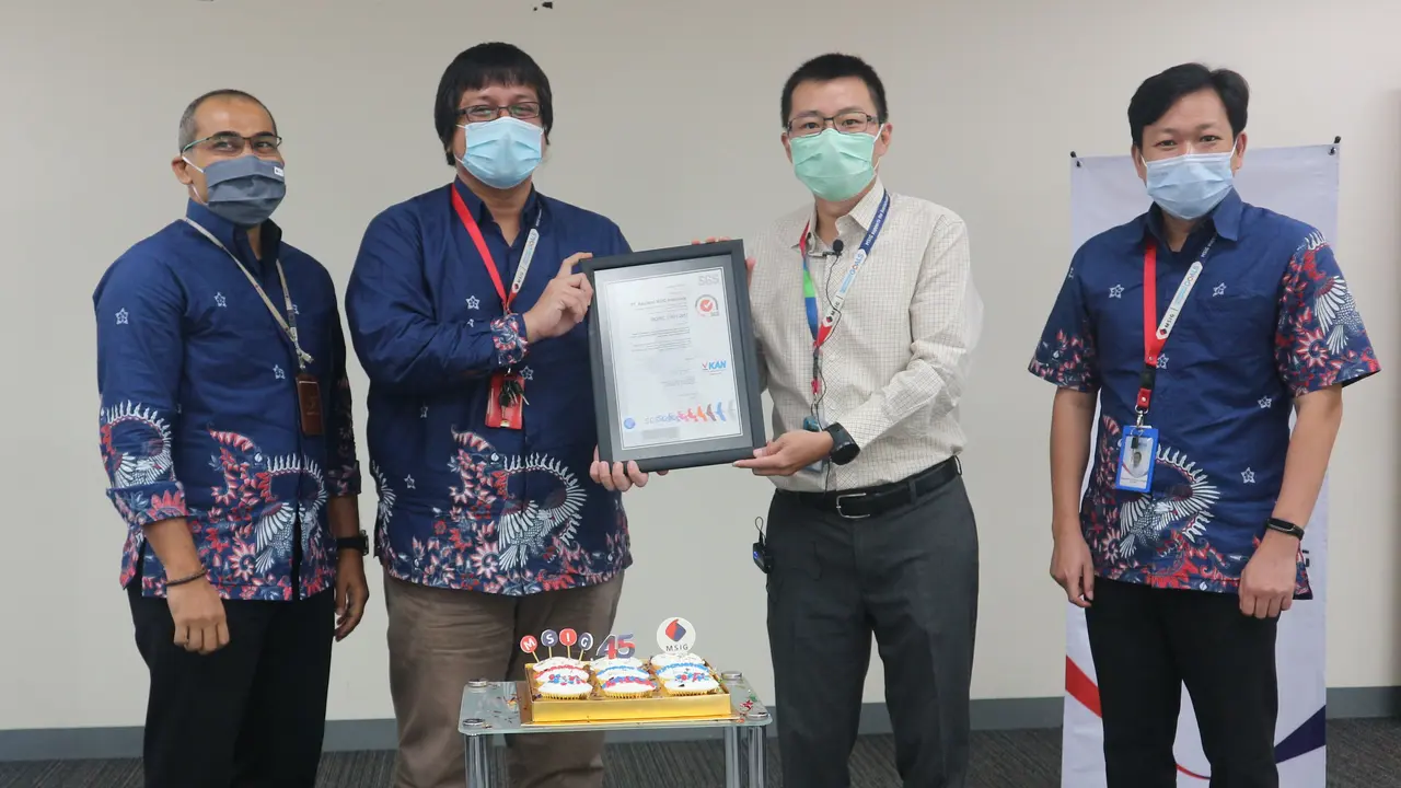 Jajaran Manajemen MSIG Indonesia Haryadi (Head of IT), Irvan Darwansyah Lubis (Head of Risk Management), Bernard P. Wanandi (Vice President Director), Alexander S. Pangestu (Head of Business Development).