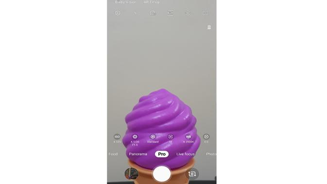 Mode Pro pada kamera Galaxy S10 Plus (Foto: Andina Librianty/Liputan6.com)