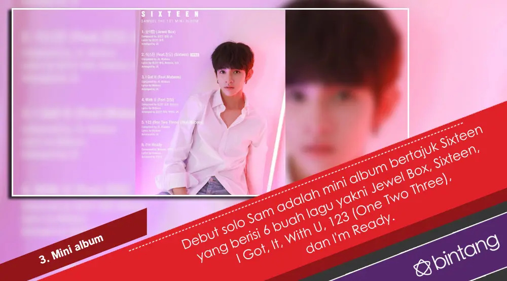 Samuel Kim, dari Gagal di Produce 101 Season 2 hingga Debut Solo. (Foto: Instagram/bravpunxh, Desain: Nurman Abdul Hakim/Bintang.com)