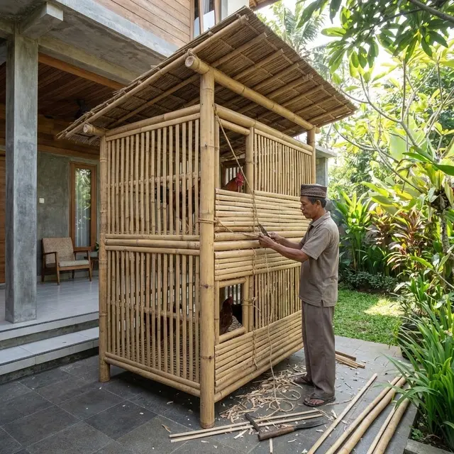 Kandang Bambu Tradisional (Gemini AI)
