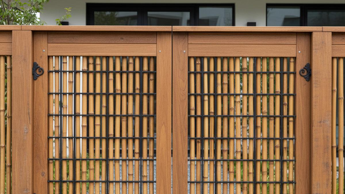 7 Model Pagar Bambu &amp; Besi Kombinasi Rustik 2025, Estetika Tropis dan Unik