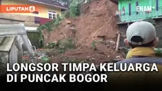 LONGSOR TEBING MENIMPA SEKELUARGA DI PUNCAK BOGOR