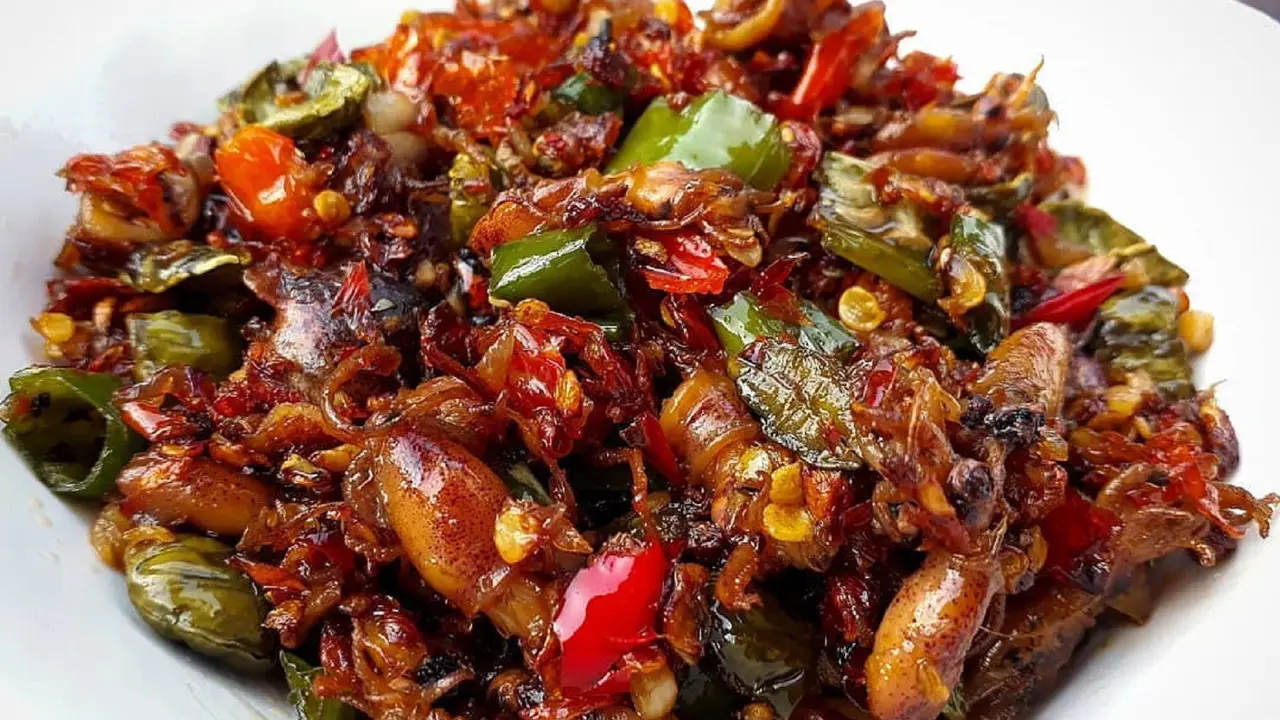 Resep Sambal Cumi Asin Petai