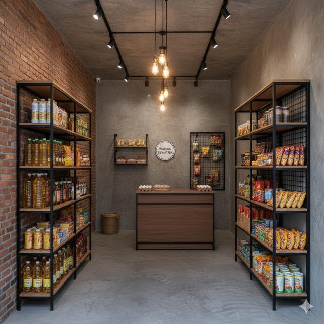 10 Desain Warung Sembako Aesthetic Minimalis, Penataan Rapi Bikin ...