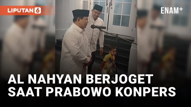 Kocak! Al Nahyan Berjoget Girang saat Prabowo Bicara di Konferensi Pers