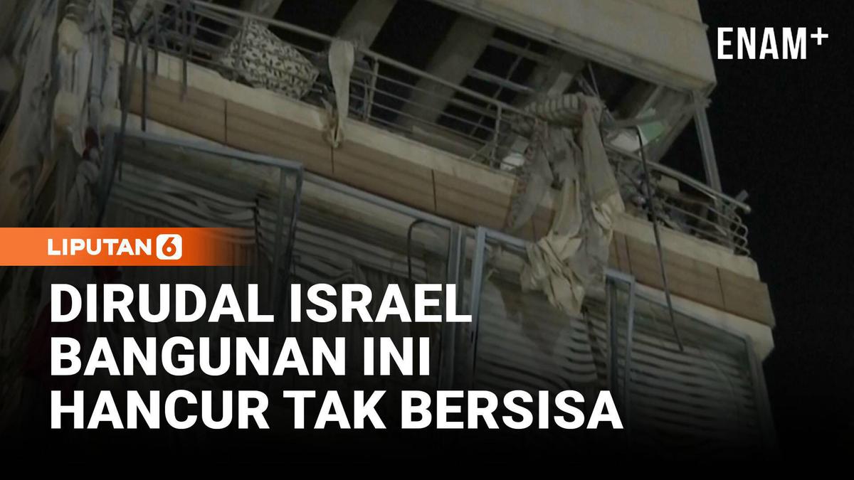Rudal Israel Hantam Beirut, Bangunan di Lebanon Hancur Tak Tersisa