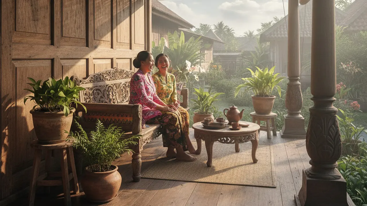 Model Teras Ruang Tamu yang Cocok untuk Rumah di Kampung.