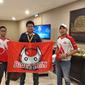 Bersama Kapten Tim Bigetron Indonesia, Robby (kanan) dan player Bagus, usai pertarungan PMSC 2018.