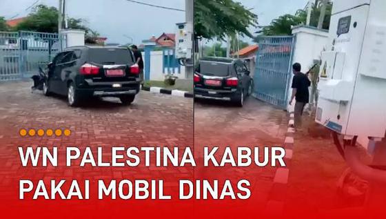 VIDEO: Duh! WN Palestina Kabur dari Imigrasi Pakai Mobil Dinas
