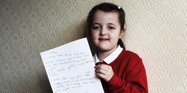 Sophia gadis 8 tahun yang tidak suka sepatu warna pink | Photo: Copyright metro.co.uk