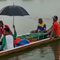 Jenazah warga Pati dibawa menggunakan perahu menuju pemakaman
