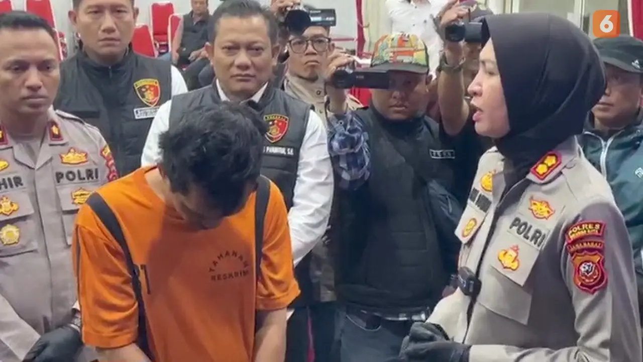 Ayah cabuli anak kandung di lingkungan sekolah di Kota Sukabumi diringkus Satreskrim Polres Sukabumi Kota (Liputan6.com/Fira Syahrin).