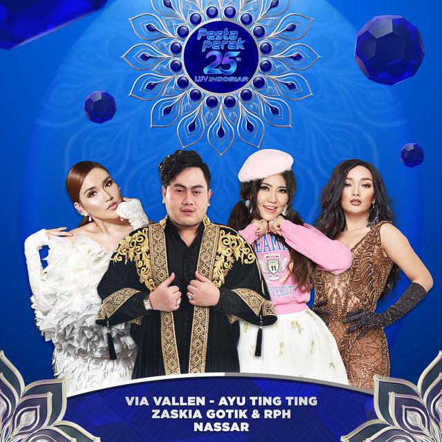 Zaskia Gotik dan Via Vallen di Konser Pesta Perak 25 Tahun Indosiar