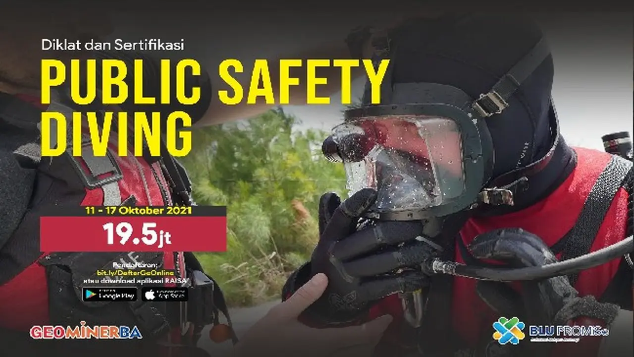 PPSDM Geominerba menyelenggarakan Diklat dan Sertifikasi Public Safety Diving.