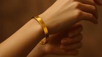 Tren Gelang Emas 24 Karat Desain Minimalis (created by AI)