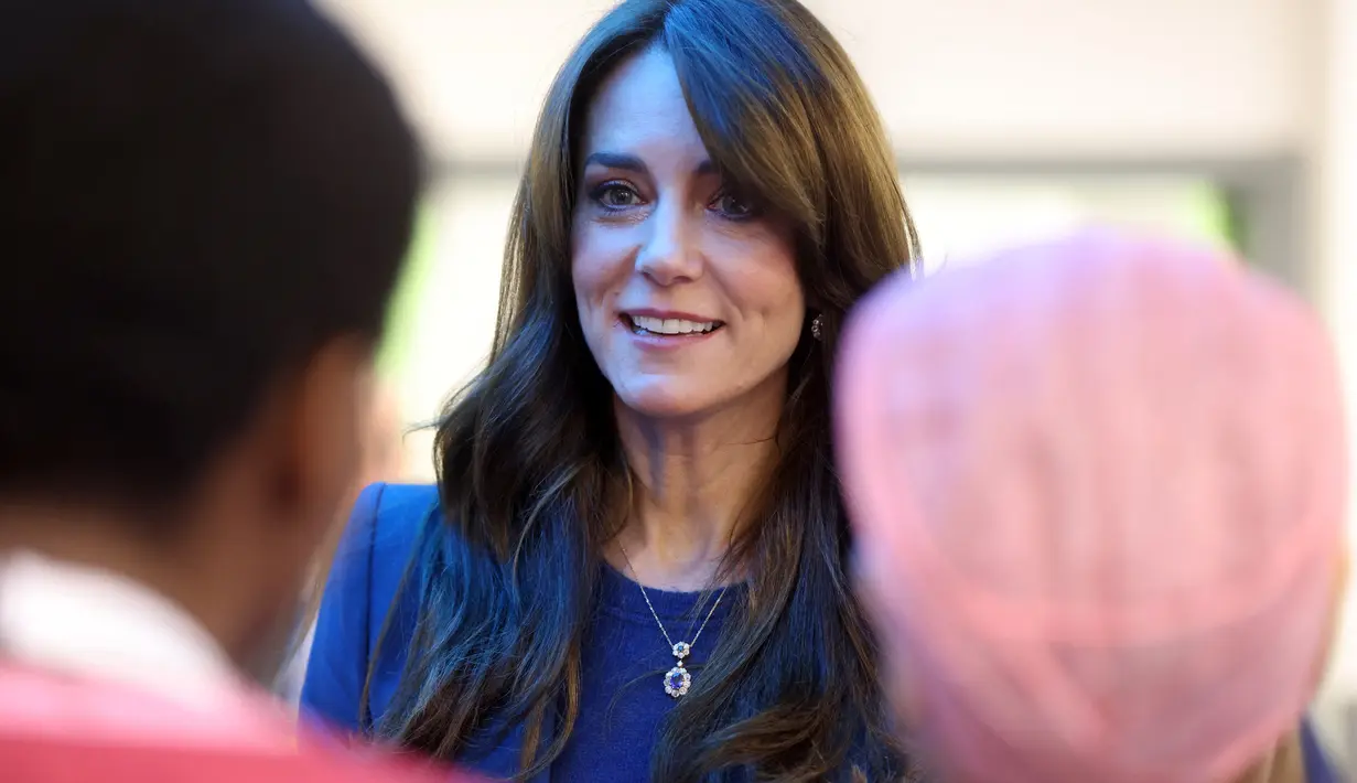 Kate Middleton telah mengunjungi Evelina London sebelumnya, dan telah menjadi pelindung sejak 2018. (Ian Vogler / POOL / AFP)
