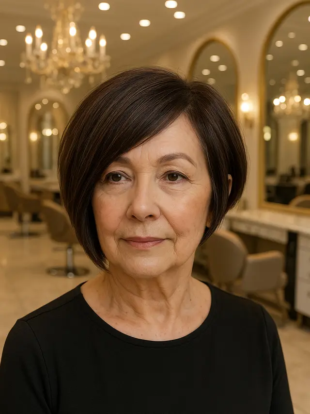 Model Rambut Bob Pendek Usia 50 Tahun ke Atas