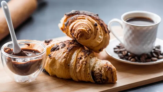 menu sarapan roti dan kopi
