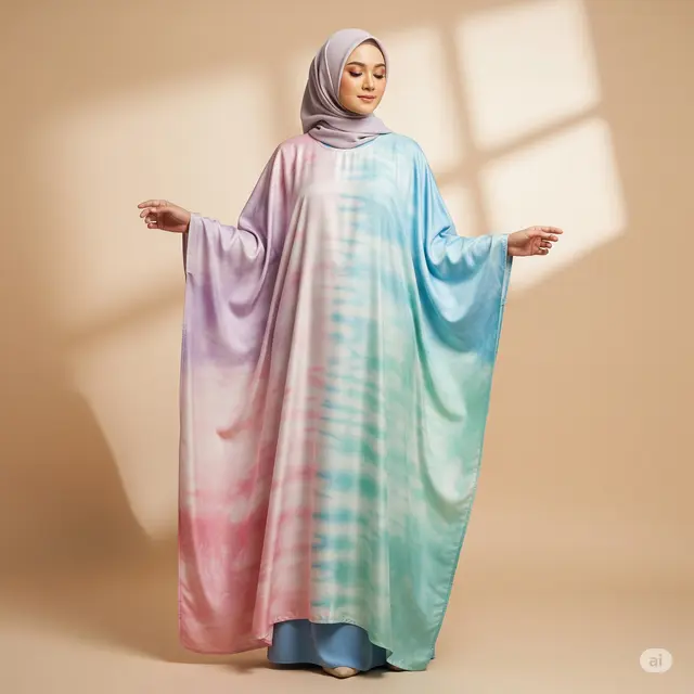 Gamis Kaftan Tie-Dye Premium