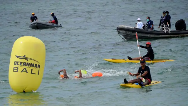 FOTO: Sempat Ditunda, Oceanman Bali 2021 Akhirnya Sukses Digelar