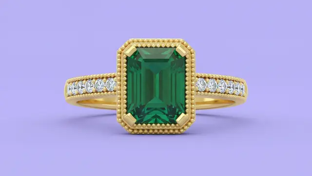 Model Cincin Emas Batu Emerald Tren 2026 untuk Perhiasan. Gemini
