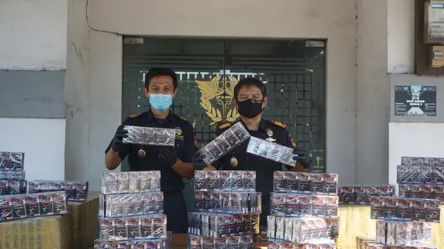 Bea Cukai Gresik Amankan 560 Ribu Batang Rokok Ilegal Dalam Dua Penindakan