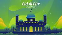Ilustrasi ucapan Lebaran, Idulfitri. (Photo on Freepik)