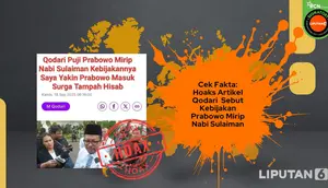 Ragam Artikel Hoaks Tokoh Politik Disanjung Seperti Nabi, Simak Faktanya