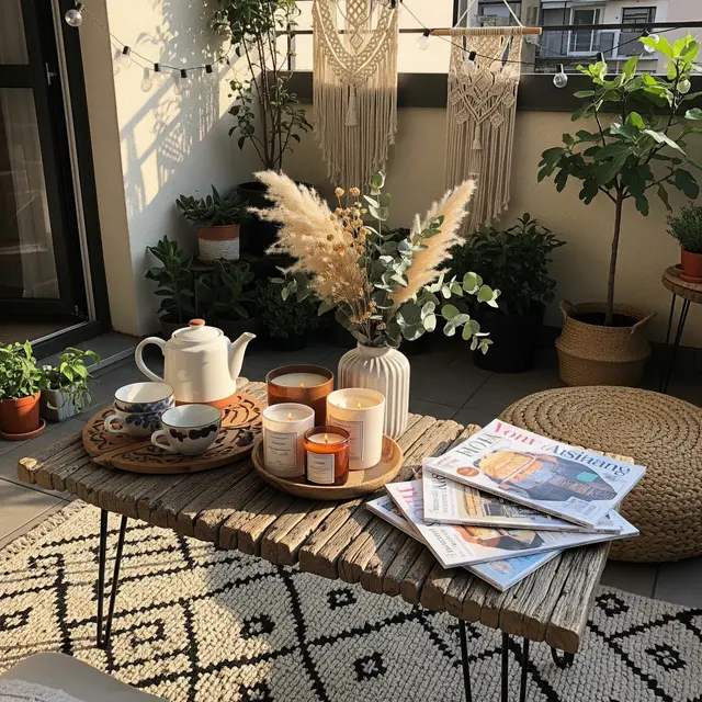 Dekorasi Teras Mungil Bergaya Bohemian yang Cantik