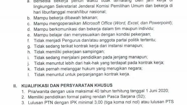 Lowongan Kerja KPU.