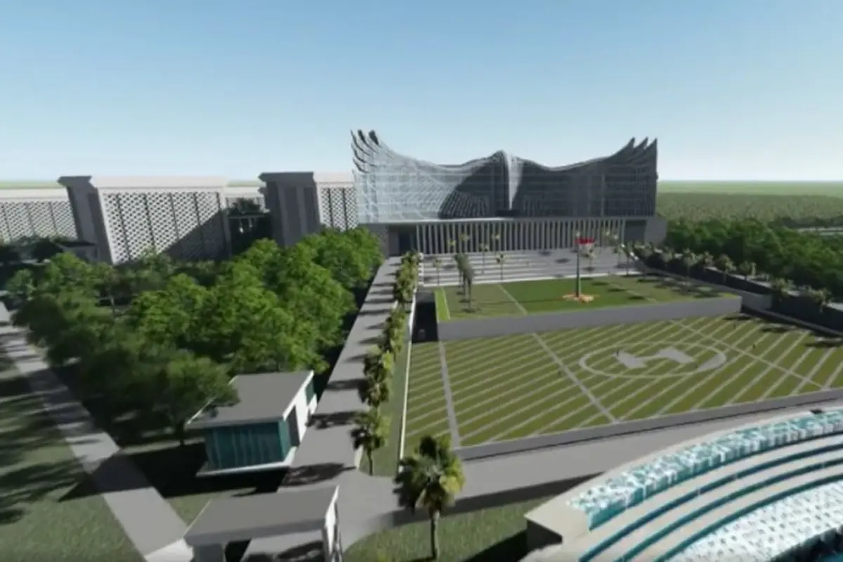 Pradesain istana negara di Ibu Kota Negara (IKN) baru. Instagram@jokowi