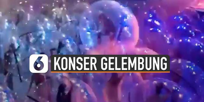 VIDEO: Viral Konser Musik Pakai Gelembung Plastik
