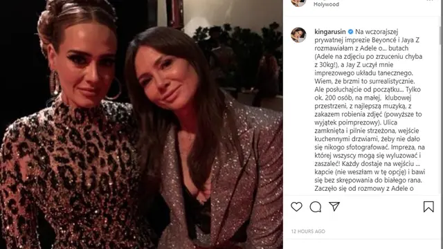 Adele dan Kinga Rusin (Instagram/ kingarusin)