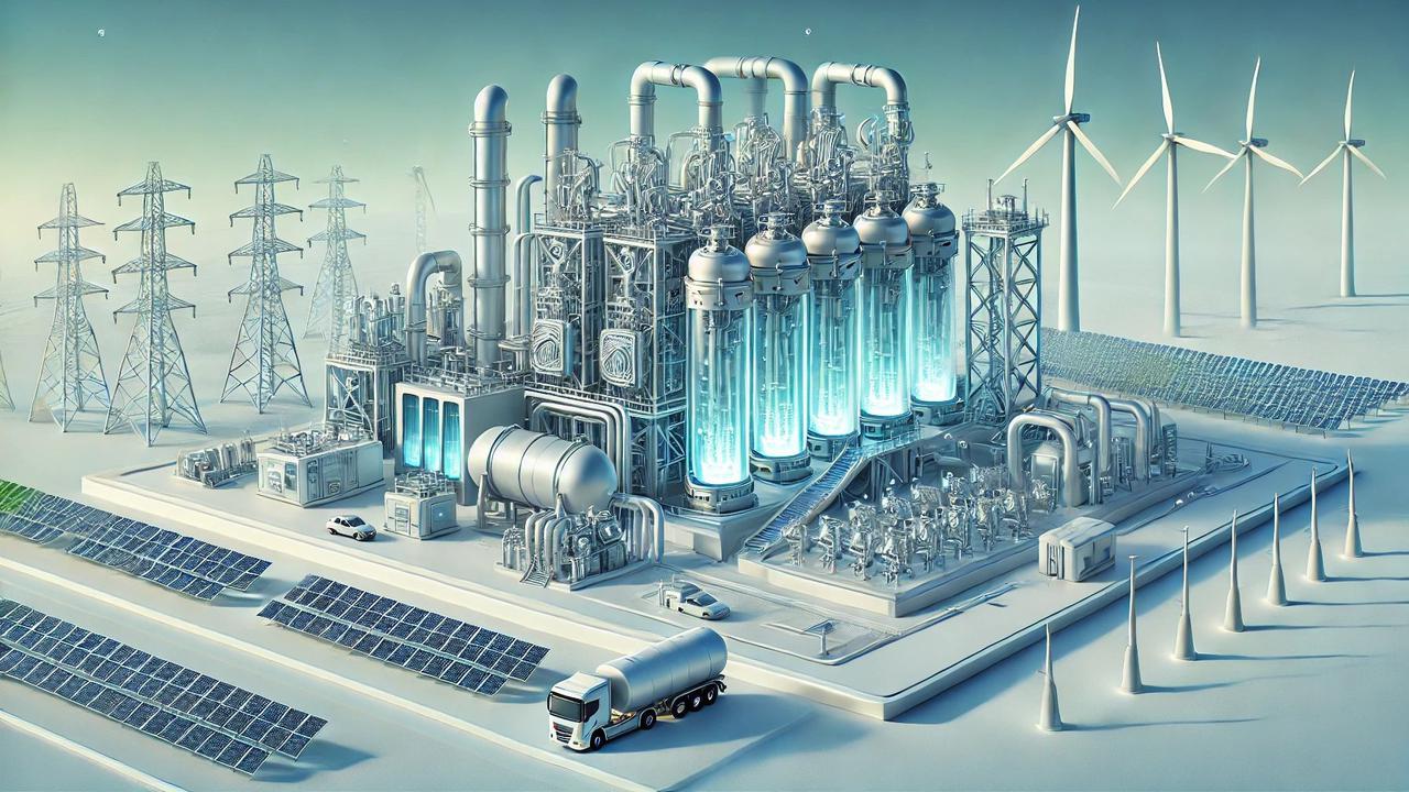 Pembangkit listrik hidrogen. (ilustrasi By AI)