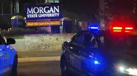 Penembakan dilaporkan terjadi di atau dekat Morgan State University, Baltimore, Amerika Serikat. (AP/ Jerry Jackson)