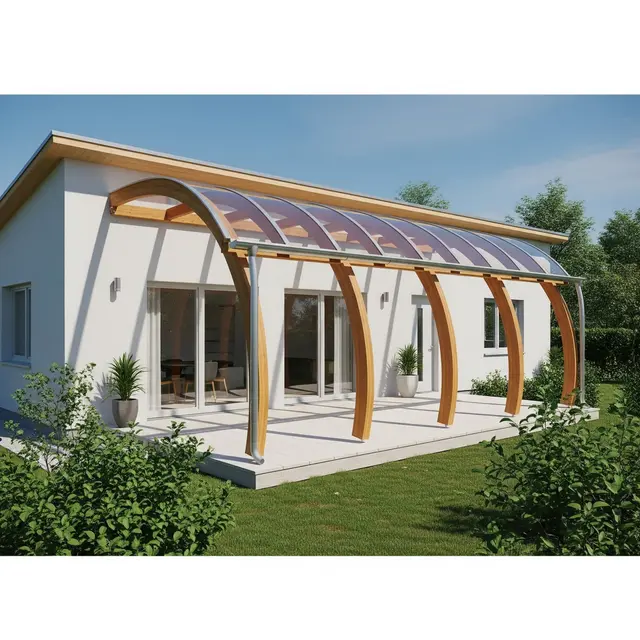 Model Kanopi Kayu Teras Rumah Sederhana. Foto: Gemini