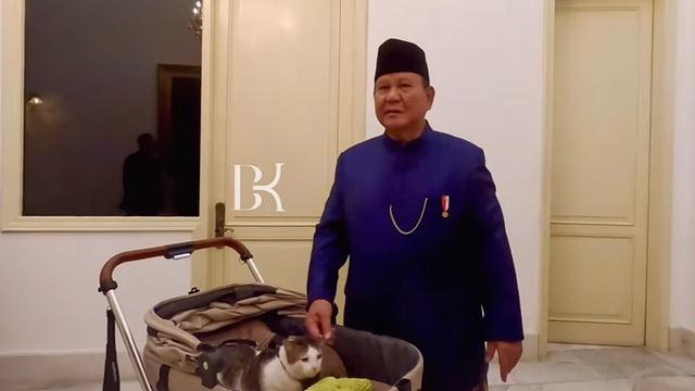 Prabowo bersama kucing kesayangan Bobby Kertanegara (Dok Instagram Bobby Kertanegara).
