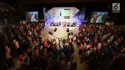 Suasana selama acara Emtek Goes to Campus 2017 di Universitas Gadjah Mada, Yogyakarta, Rabu (1/11). EGTC 2017 berlangsung dua hari pada Selasa 31 Oktober 2017 dan Rabu 1 November 2017. (Liputan6.com/Helmi Afandi)