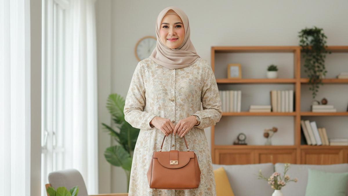 8 Model Gamis Harian yang Nyaman Dipakai Ibu Usia 50 Tahun ke Atas