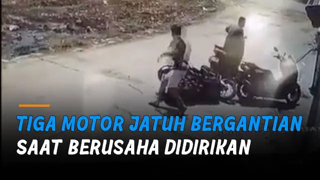 Nasib apes tengah menimpa 2 pria dan terekam CCTV.