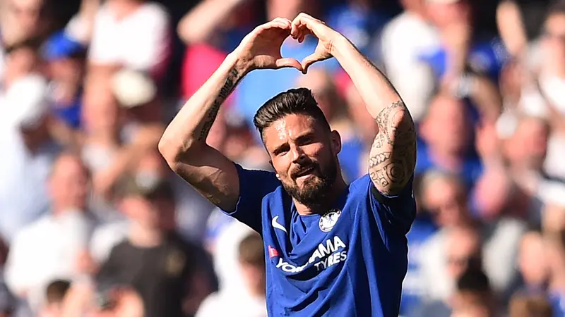 FOTO: Gol Olivier Giroud Antar Chelsea Bungkam Liverpool