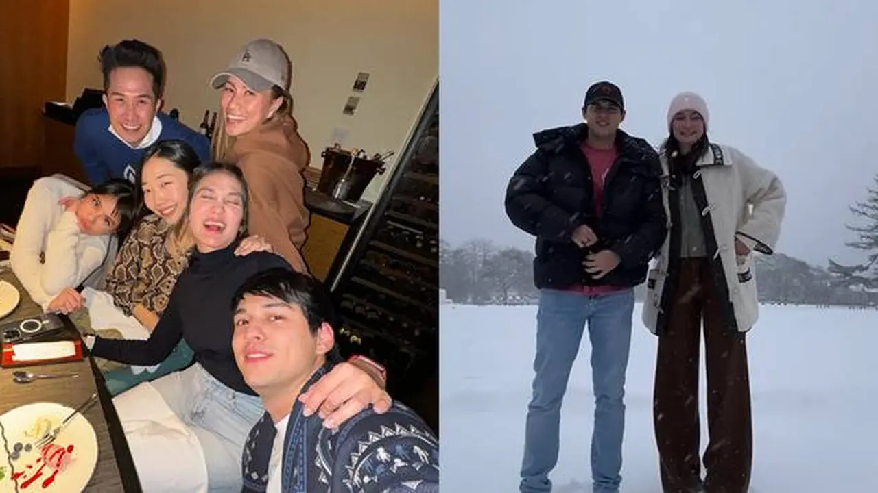 7 Potret Maxime Bouttier dan Luna Maya Liburan ke Jepang, Seru Main Salju