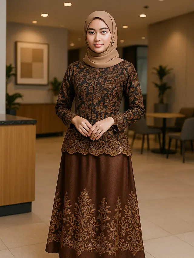 Model Baju Pesta Muslimah dengan Detail Bordir