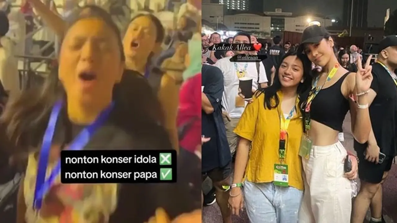 6 Potret Alleia Anak Ariel Nonton Konser Noah, Tampak Bangga Lihat Ayahnya