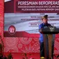 Menteri Koordinator Bidang Perekonomian Darmin Nasution meresmikan beroperasinya KEK Galang Batang di Bintan, Kepulauan Riau, Sabtu, 8 Desember 2018.