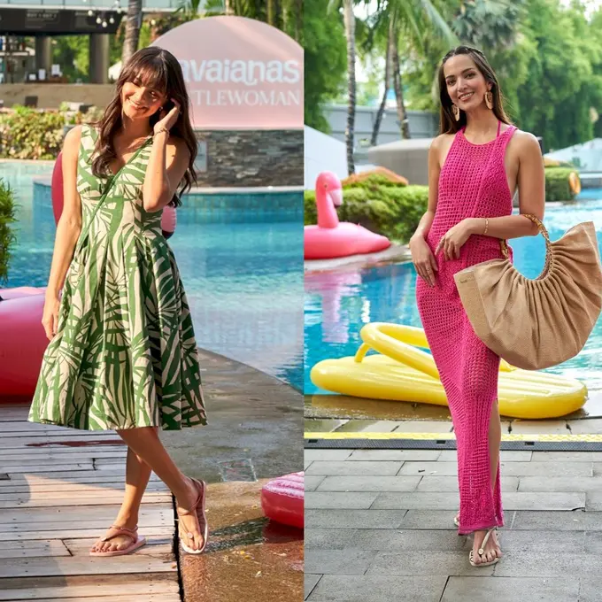 Beda Gaya Pantai ala Amanda Rawless dan Nia Ramadhani dengan Sandal Rp700 Ribu-an dari Havaianas x GENTLEWOMAN