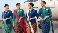 Potret Seragam Baru Pramugari Garuda Indonesia Rancangan Obin, Sematkan Motif Lereng Penuh Makna