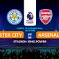 Leicester City vs Arsenal. (Liputan6.com/Trie Yasni)